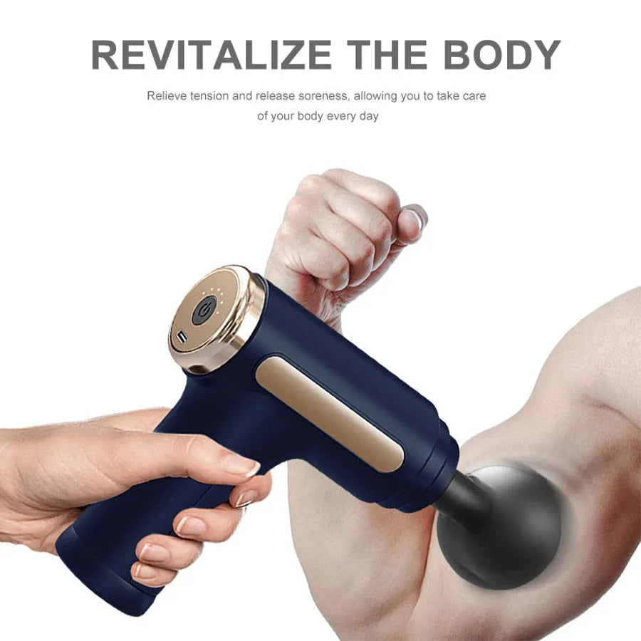Exercise Massager Fascia Massage Gun Electric Massager Four Replaceable Heads