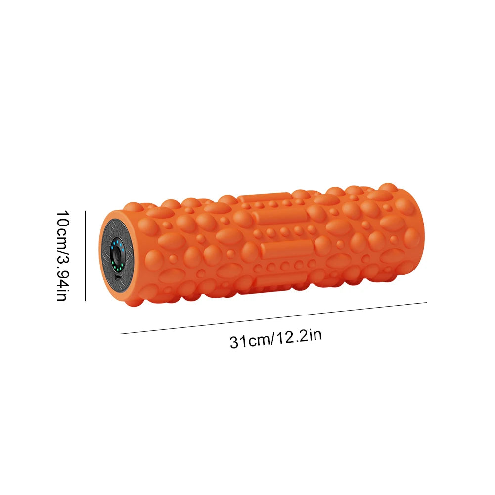 Electric Vibrating Foam Roller Massage Column 5 Modes Rechargeable Muscle Roller