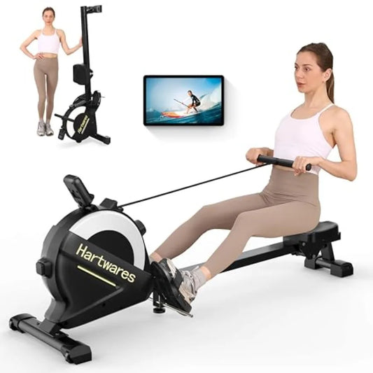 Foldable Magnetic Rowing Machine With 77 Lb High Resistance And 16 Levels Of Quiet