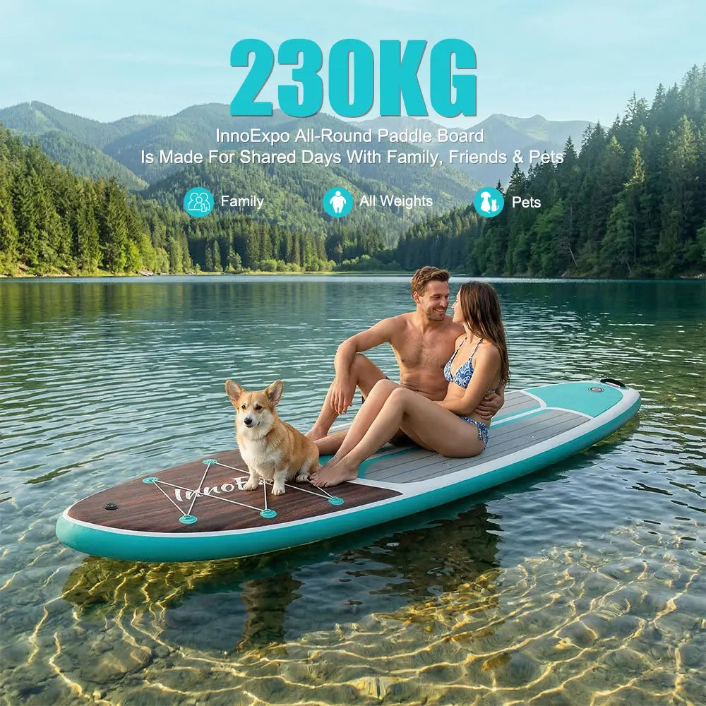 InnoExpo Inflatable Stand Up Paddle Board With Premium Paddleboard Accessories