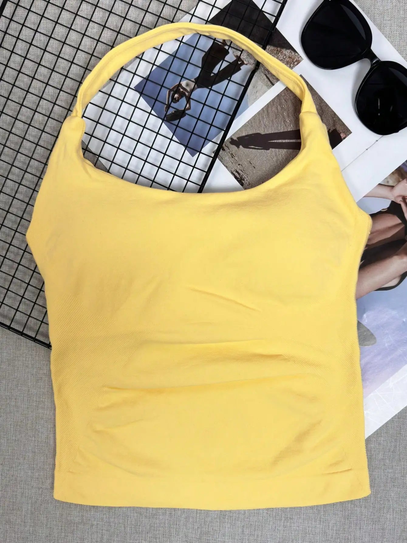 Seamless Camisole Sports Tank With Built In Removable Padding Yoga
