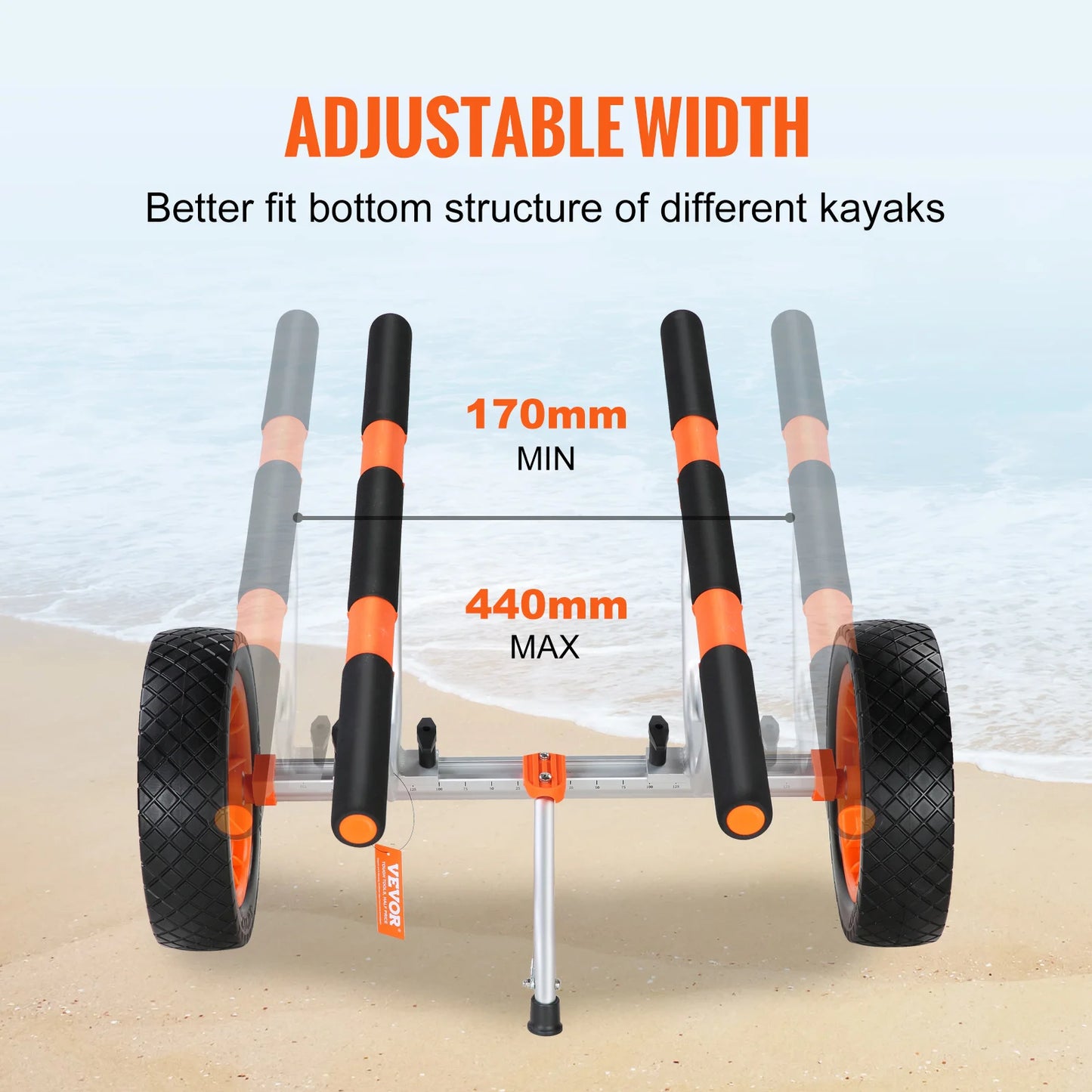 SucceBuy Kayak Cart 450lbs Capacity With 12 Inch Tires