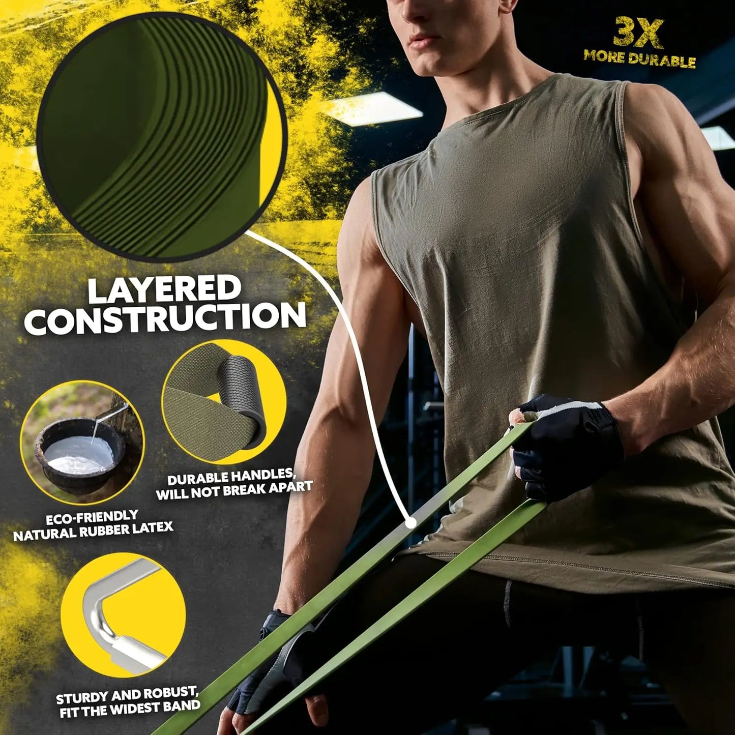 Resistance Bands Set With Handles And Door Anchor Workout