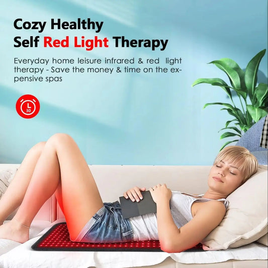 LED Red Light Infrared Therapy Pad for Menstrual Pain and Back Relief