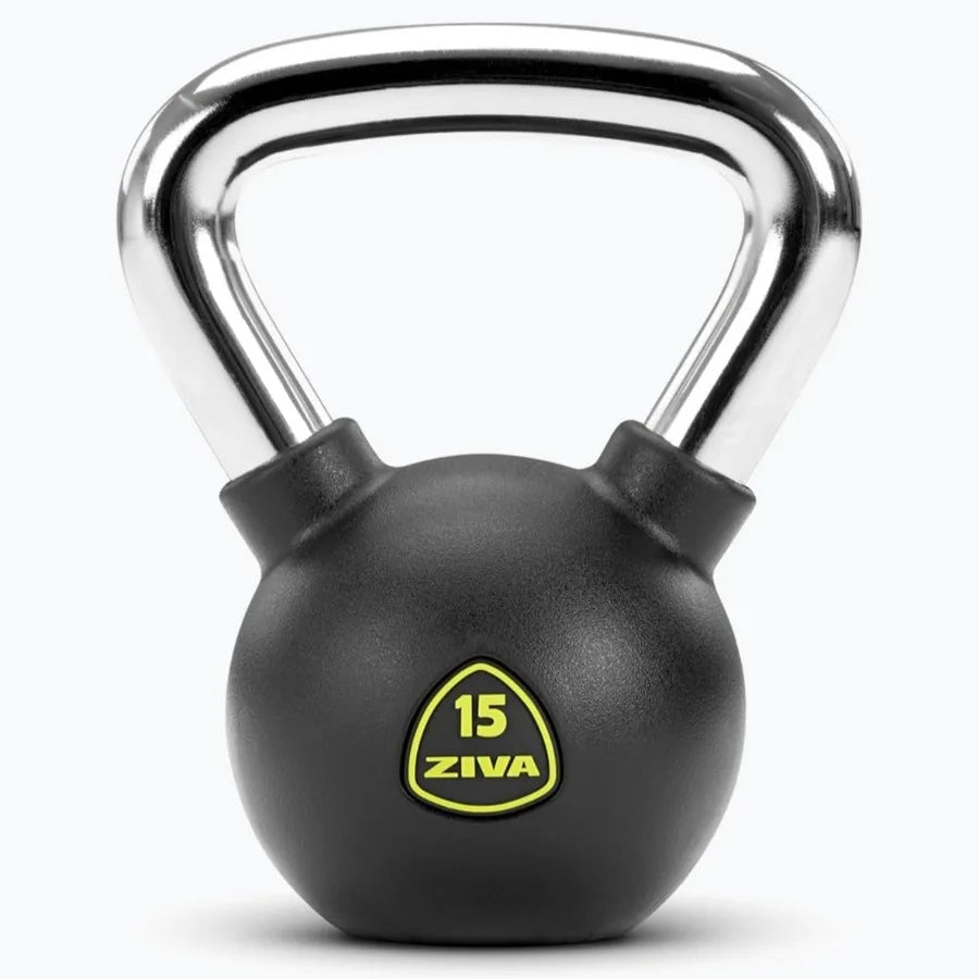 Premium Kettlebell Commercial Grade Rubber Urethane Coated Home Gym Alloy Steel