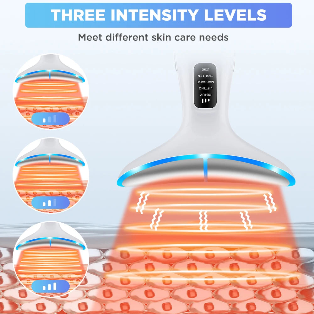 Hailicare LED Neck Beauty Device EMS Facial Lifting Massager