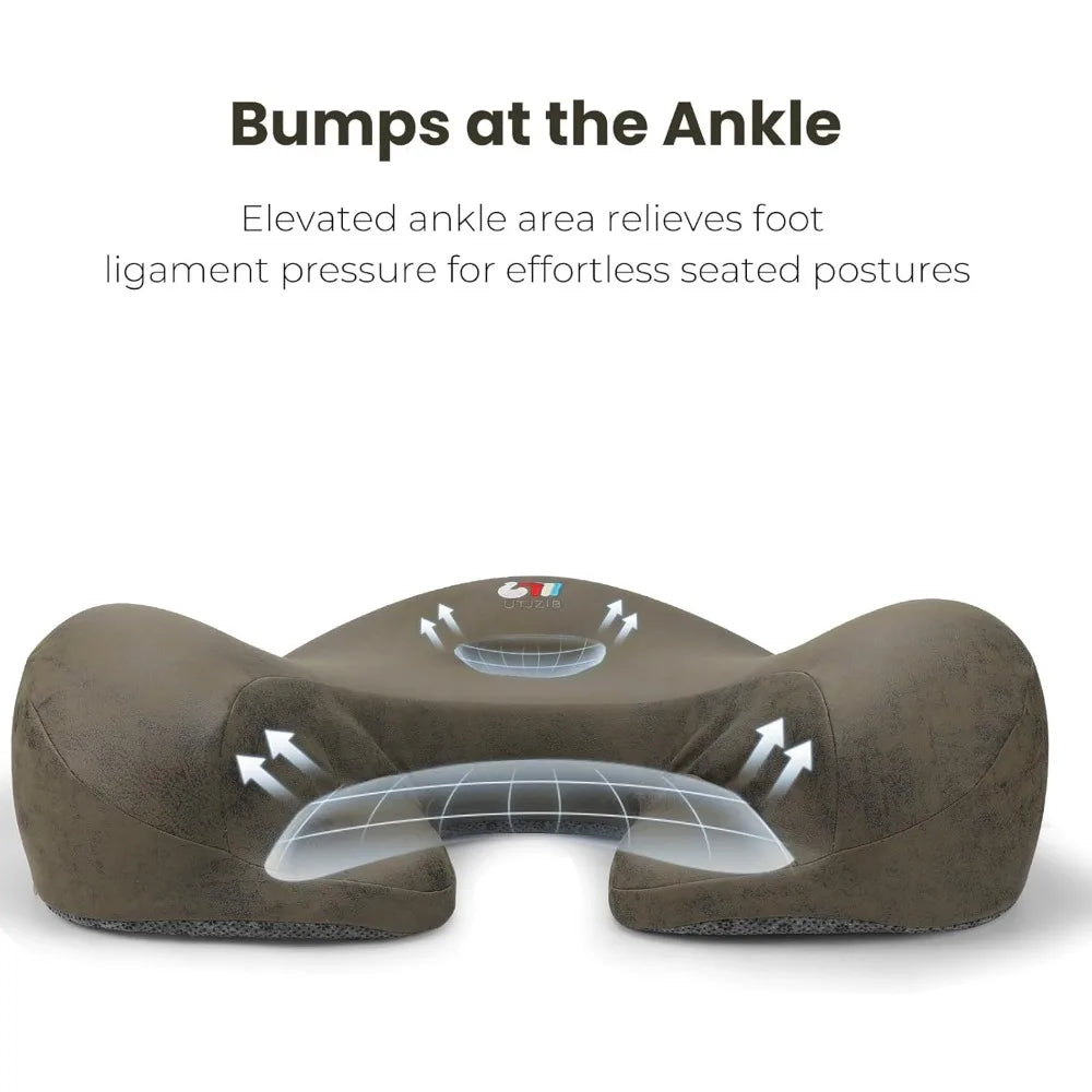 Ergonomic Cushion and Floor Pillow Set for Tailbone and Hip Relief Dark Gray