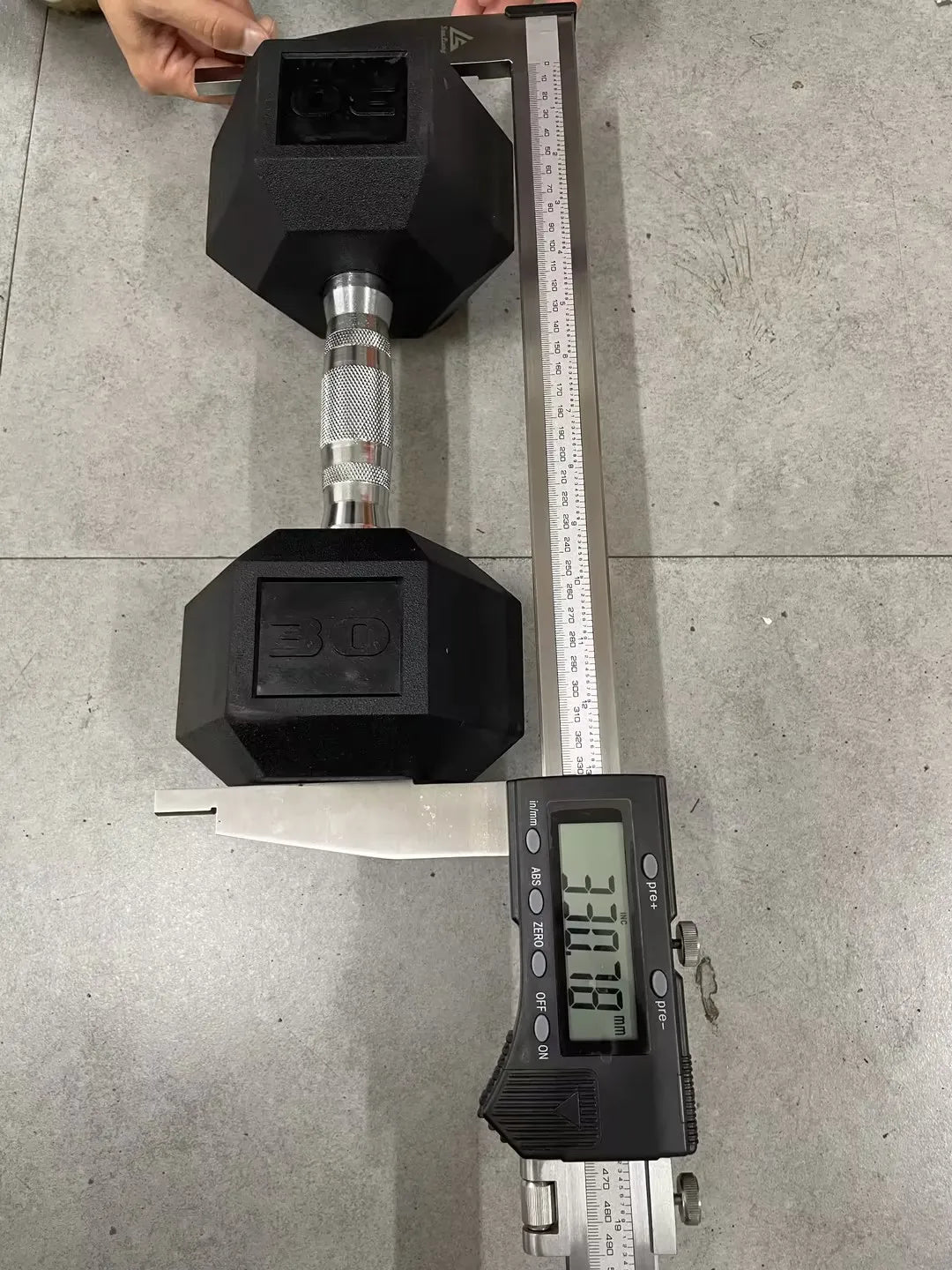 Rubber Hex Dumbbell Set, Cast Iron, Rubber Coated Pair