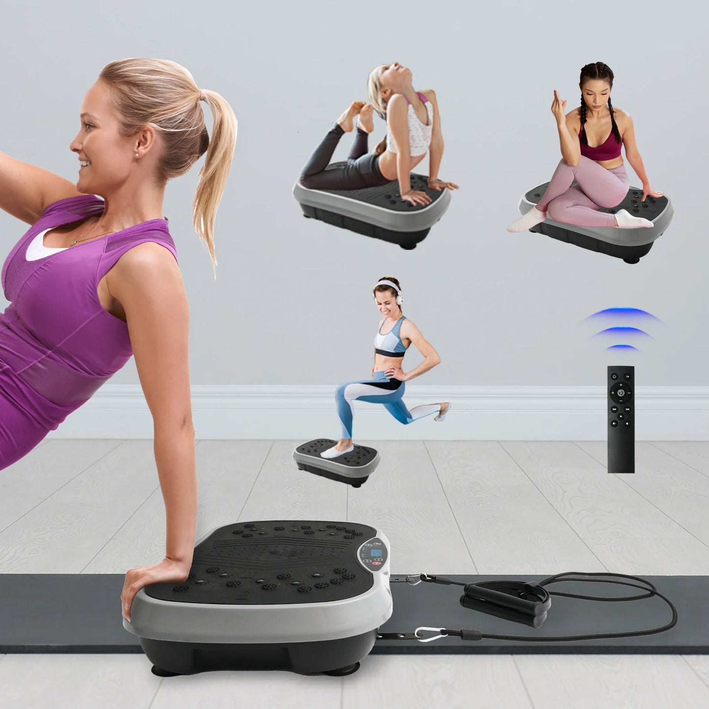 H Vibration Plate Exercise Machine Fat-Burning Home Fitness