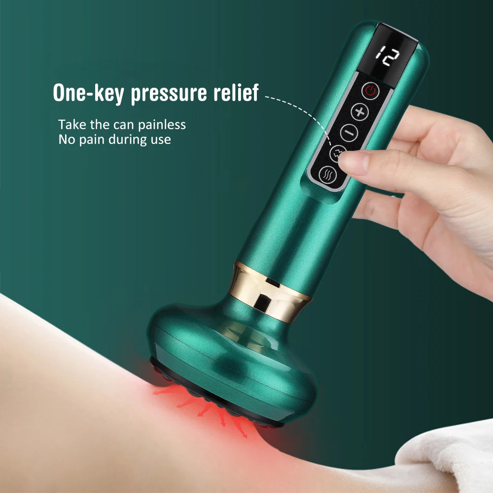 PASTSKY Electric Cupping Device With 12 Vacuum Levels USB Rechargeable Suction Massage