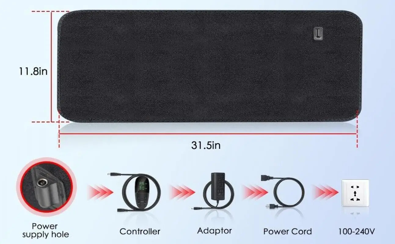 LED Red Light Infrared Therapy Pad for Menstrual Pain and Back Relief