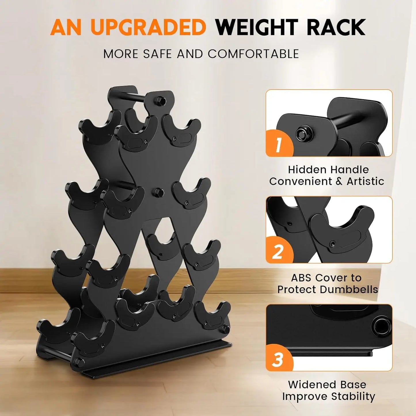 Space-Saving Dumbbell Rack Stand For Home Gym Organization