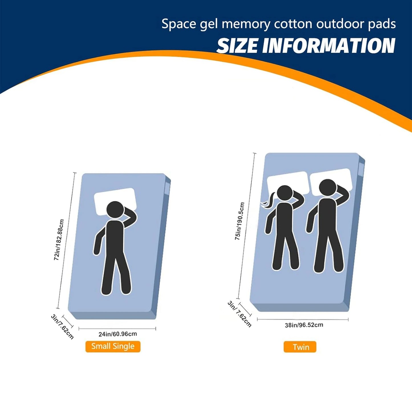 WestTune Memory Foam Camping Sleeping Pad CertiPUR US Mattress Travel Bag Grey