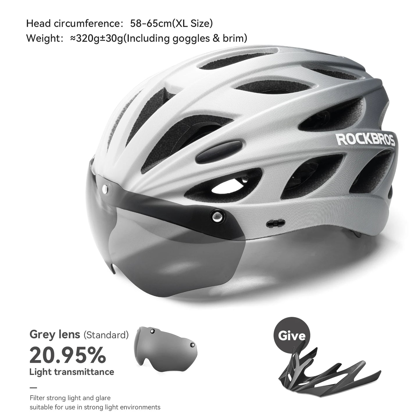 ROCKBROS Cycling Helmet Lightweight Integrated Safety Helmet