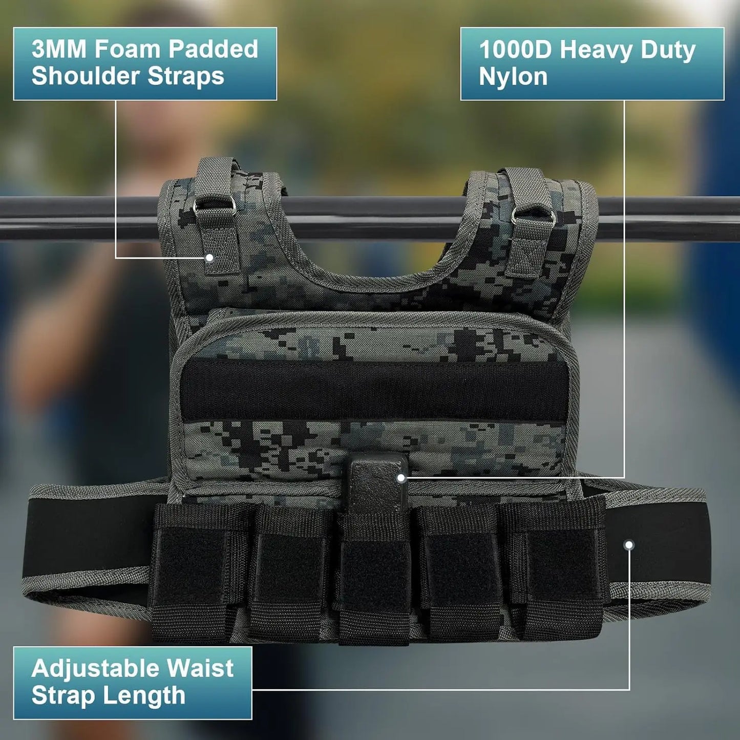 TWISTER.CK Adjustable Weighted Vest 44 Lb For Strength Training