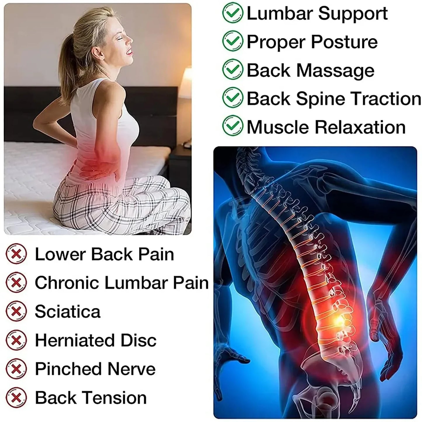 Magnetic Therapy Back Stretcher Massager For Relaxed Muscles