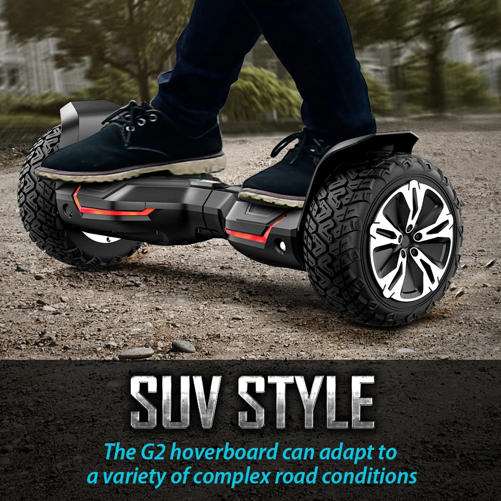 8.5 All Terrain Hoverboard With Bluetooth Speakers LED Lights UL2272 Certified
