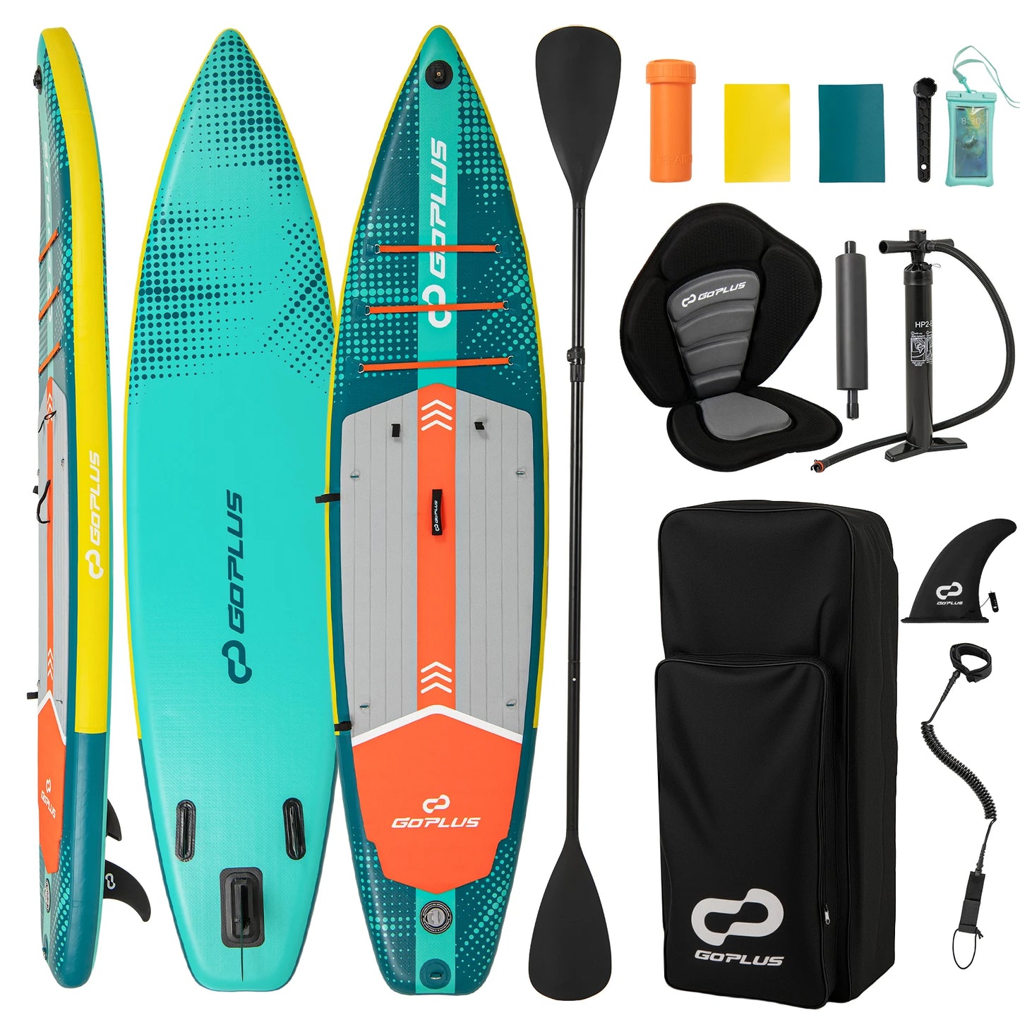 11 Foot Inflatable Stand Up Paddle Board For Adults With Kayak Seat And Pump