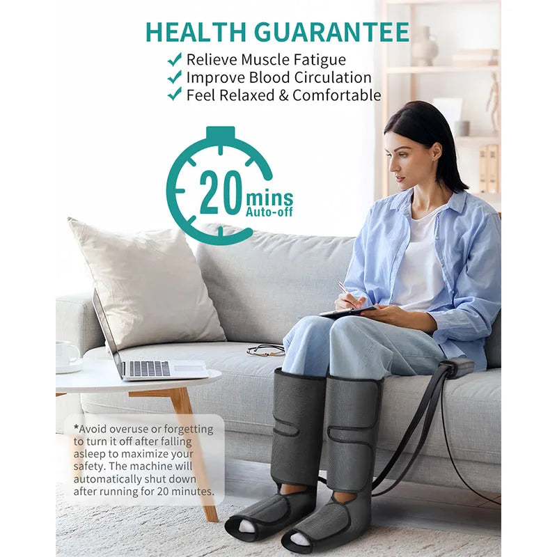 Nekteck Leg Massager Air Compression Calf Wraps for Blood Circulation