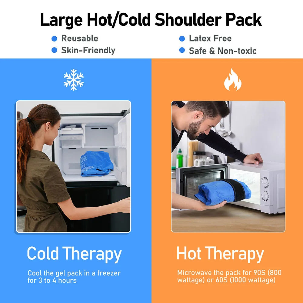 Hign-concerned Shoulder Ice Pack Wrap For Hot Cold Therapy Pain Relief And Support