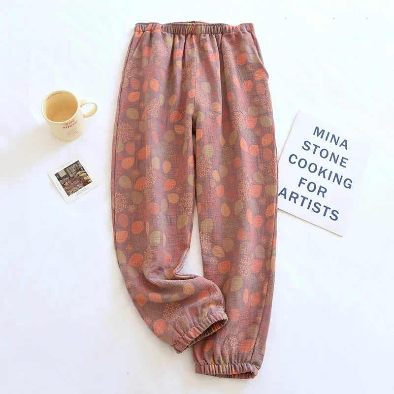 Cloud Cotton Story Womens Hundred Percent Cotton Pajamas Crepe Pants