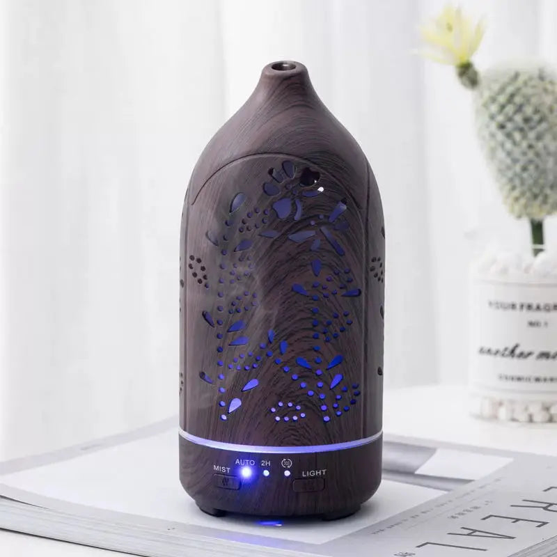 Miflame Ultrasonic Essential Oil Diffuser With LED Lights Programmable Aromatherapy