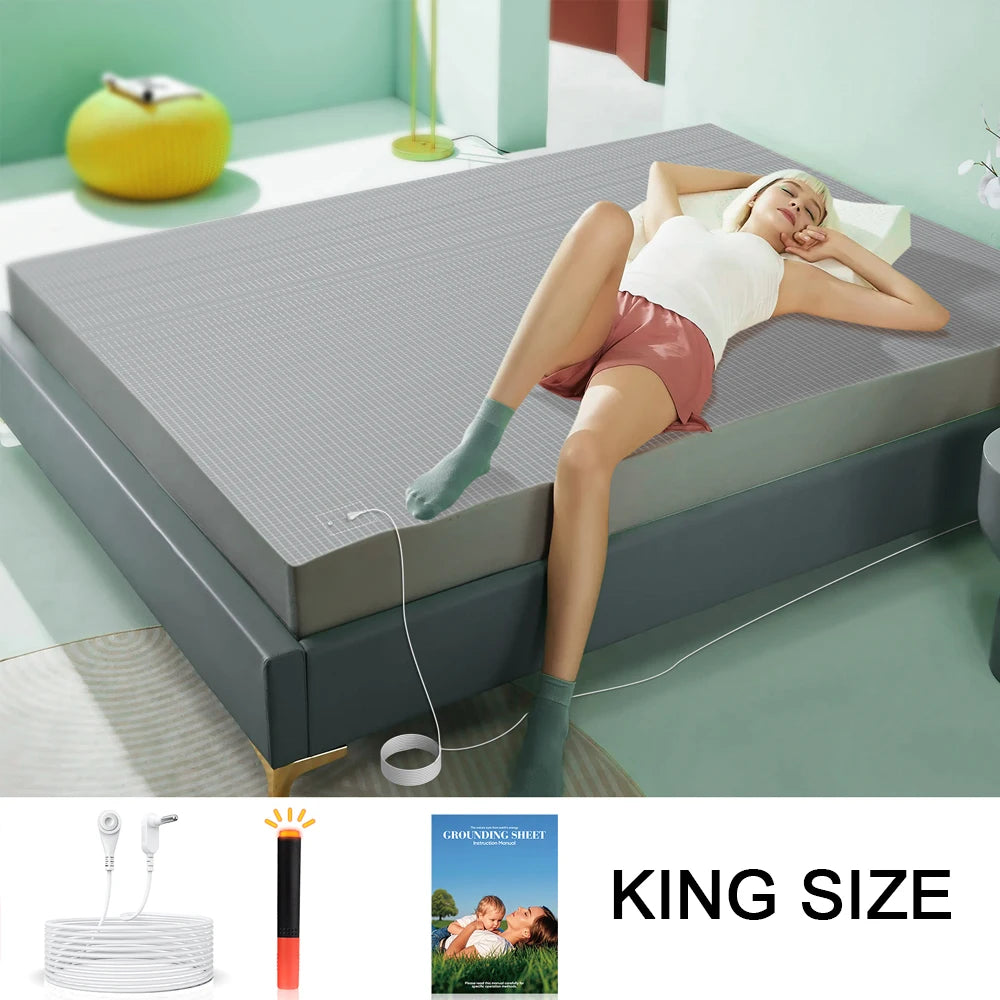 Astarexin Earthing Fitted Sheet Organic Cotton With Silver Fiber Grounding