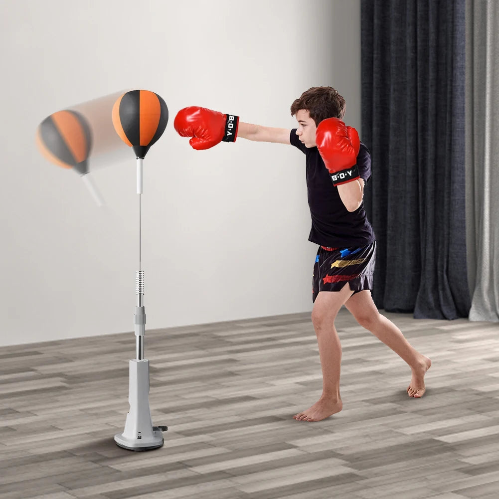Punching Bag With Stand And Reflex Ball For Training And Fitness