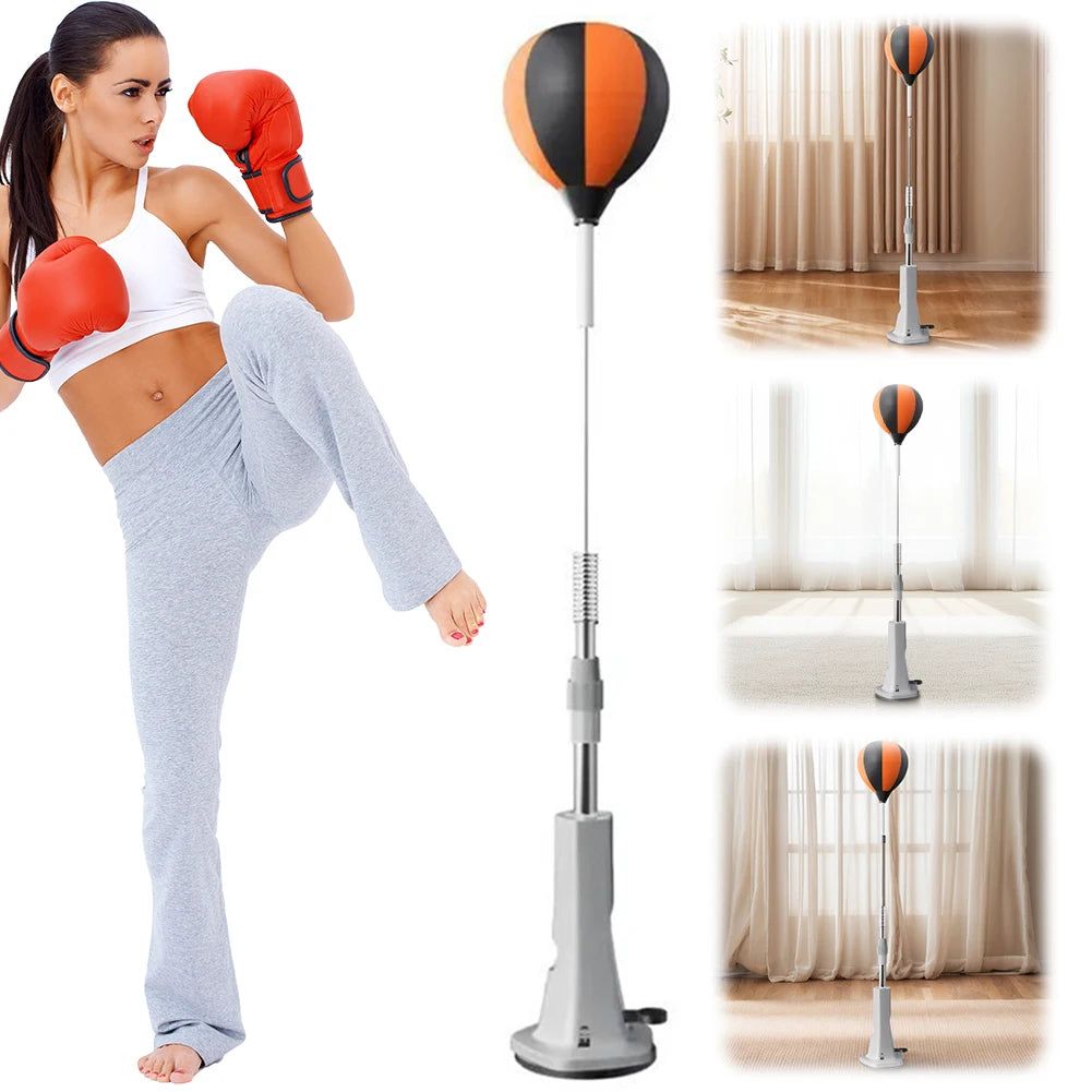 Punching Bag With Stand And Reflex Ball For Training And Fitness