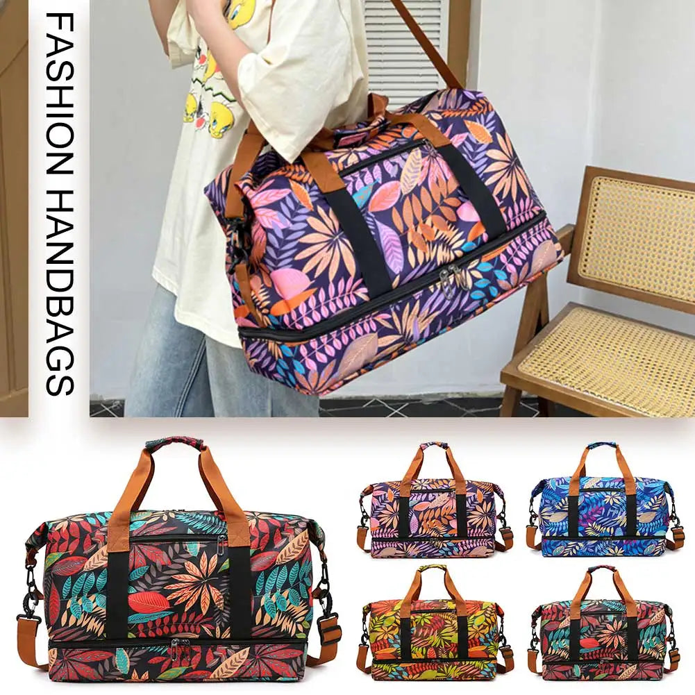 MOJOYCED Women Large Capacity Weekender Duffel Bag Weatherproof Waterproof Nylon