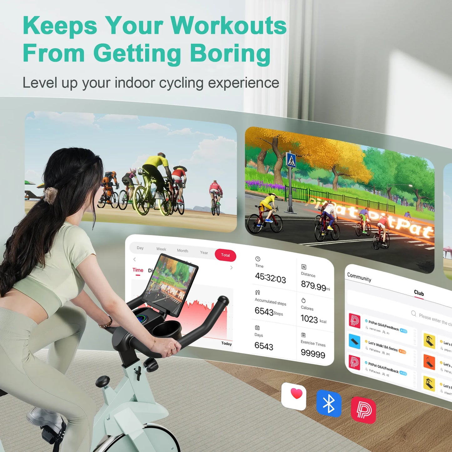 Superun Exercise Bike 32 Level Magnetic Resistance For Home Gym Low Noise