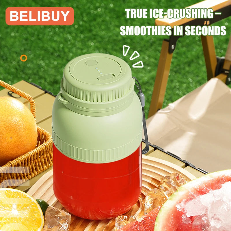 Portable USB Juicer Cup With 6 Blades Milkshake Blender