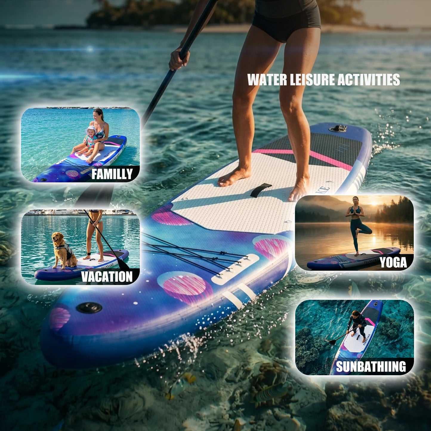 Eggory Inflatable Stand Up Paddle Board With Accessory Kit