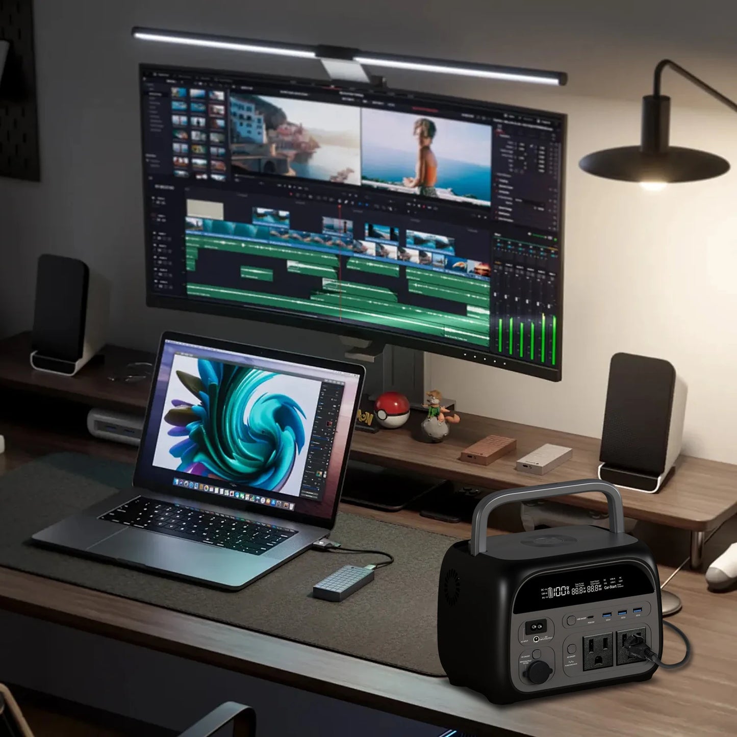 CTOLITY 500W Power Station 345.6Wh LiFePo4 Solar Generator Pure Sine Wave