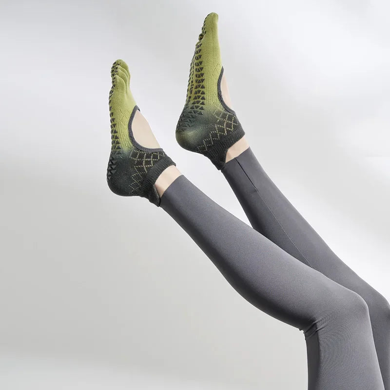 NONECN Pilates Five Toe Socks For Women Yoga Non Slip