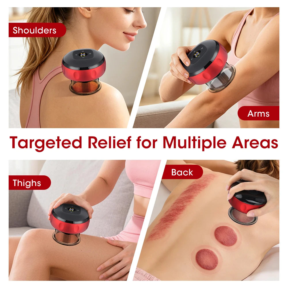 Intelligent Vacuum Cupping Massager With LCD Display And USB Charging
