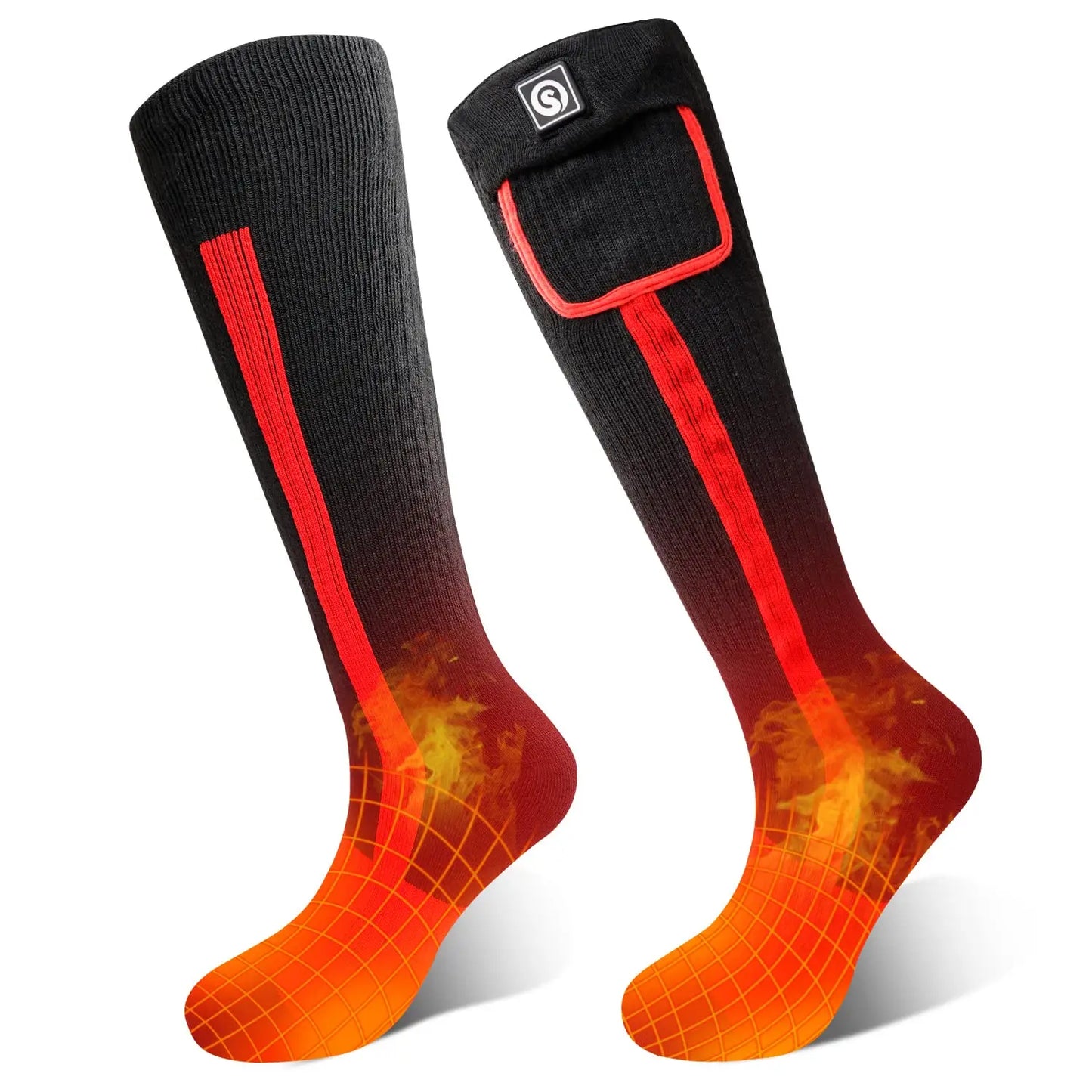Snow Deer Heated Socks Rechargeable Battery Thermal Warmer Ski Socks Men Women