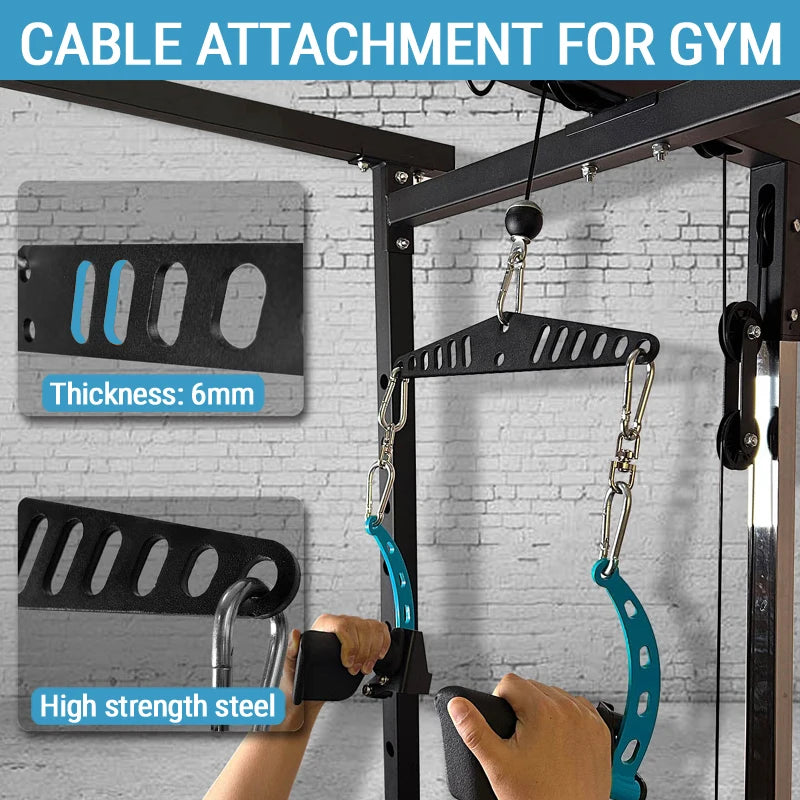 Lat Bar Attachment Multi Grip Cable Pulldown Handle