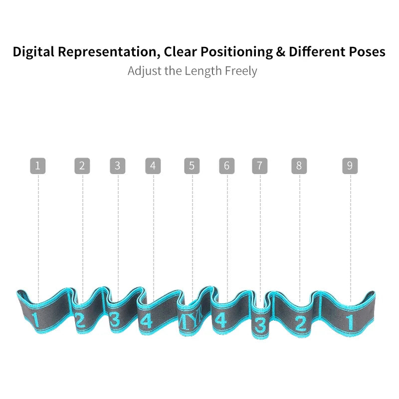 Elastic Yoga Stretch Strap With Loops For Ballet Legs And Body Training