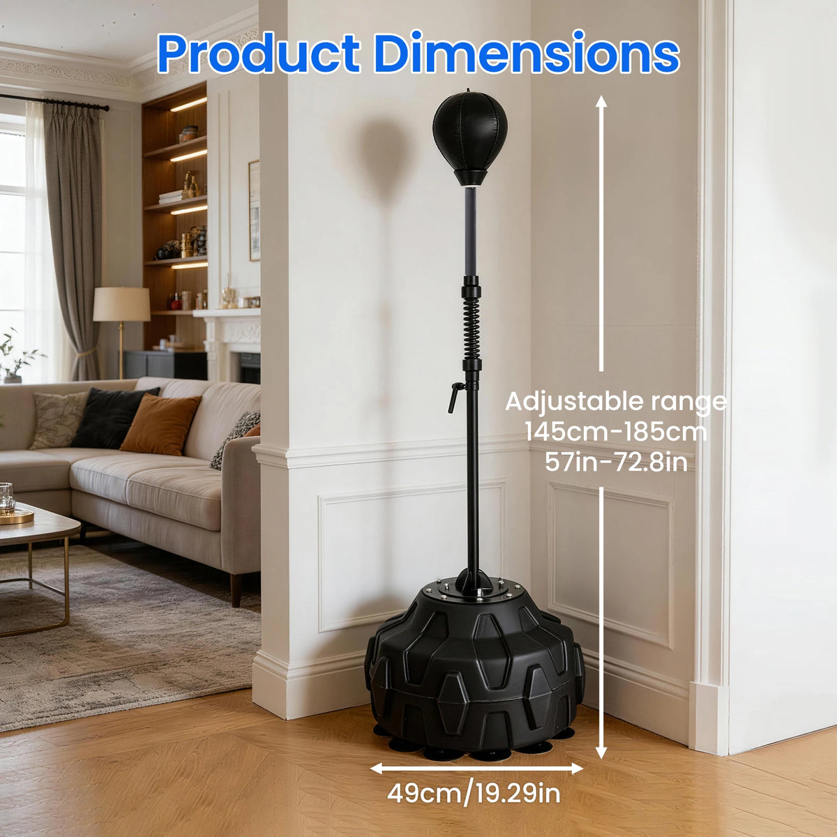 Adjustable Free Standing Boxing Reflex Speed Bag With Heavy Spring