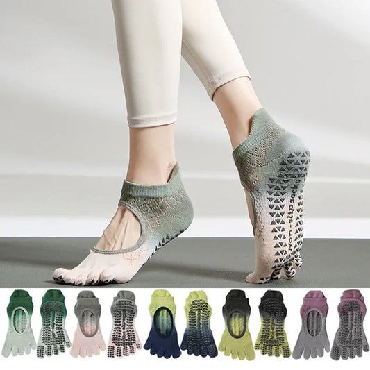 NONECN Pilates Five Toe Socks For Women Yoga Non Slip