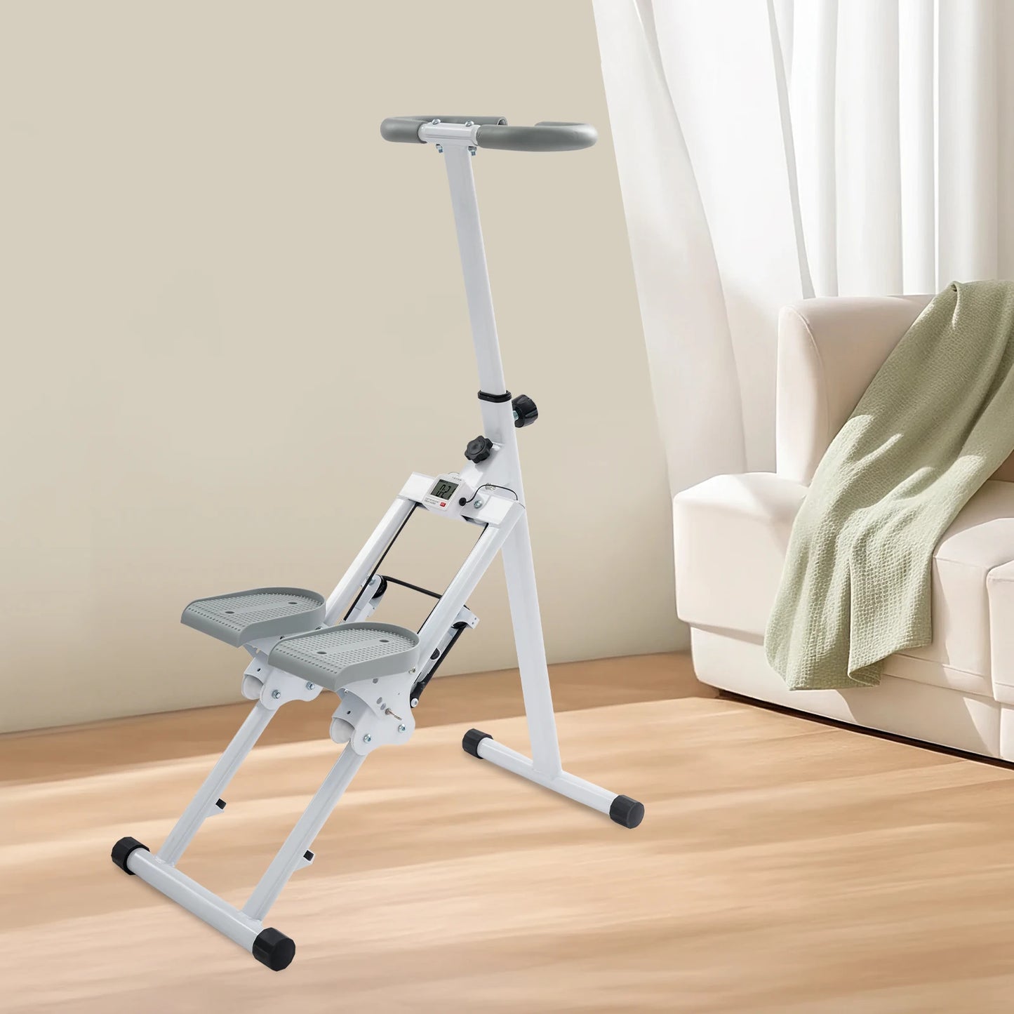 Adjustable Foldable Stair Stepper Vertical Climber For Full Body Home Gym