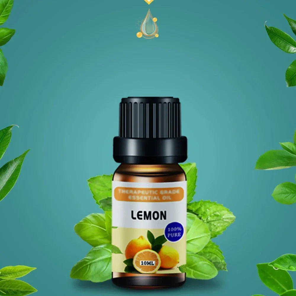 Pure Natural Essential Oil Set Lemon Mint Rose Tea Tree Lavender Jasmine 6x10ml
