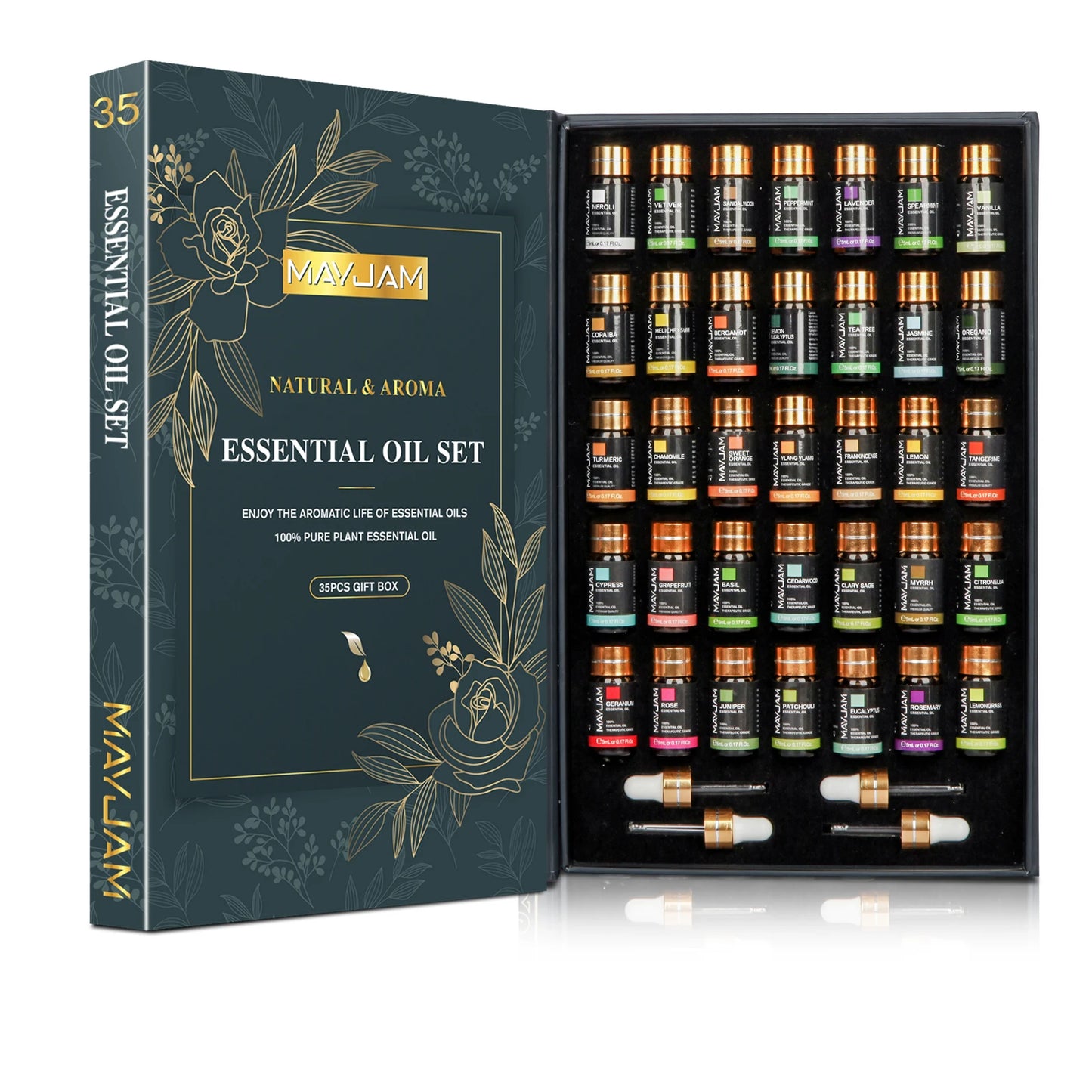 MAYJAM 35 Piece Set Essential Oils for Humidifier Diffuser Air Fresheners