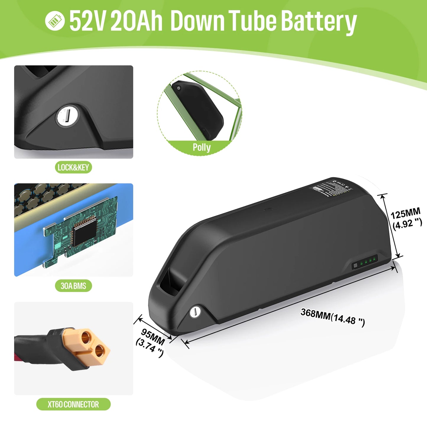 Original Ebike Battery 52V 48V 36V Hailong 18650 21700 Pack For Bafang Tongsheng