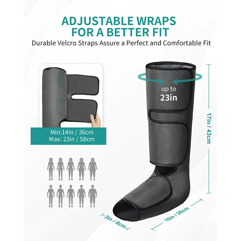 Nekteck Leg Massager Air Compression Calf Wraps for Blood Circulation