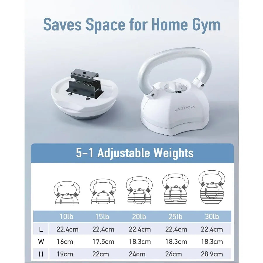 LISM Adjustable Kettlebell 30lb for Full Body Home Gym Workout