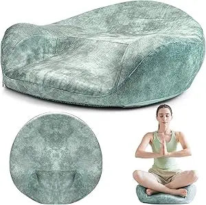 Ergonomic Memory Foam Meditation Cushion With Washable Cover For Sitting Yoga