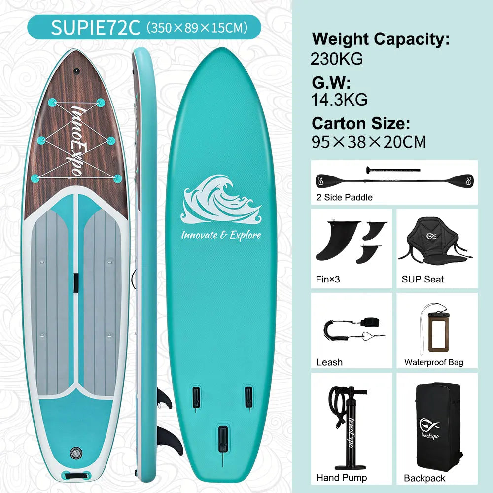 InnoExpo Inflatable Stand Up Paddle Board With Premium Paddleboard Accessories
