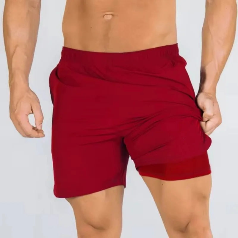 Clifford Lenox Double Deck Gentlemen Quick-Dry Breathable Performance Fitness Shorts